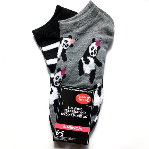 Accessories - *3/$15* Fun Fuzzy Party Panda & Striped Socks
